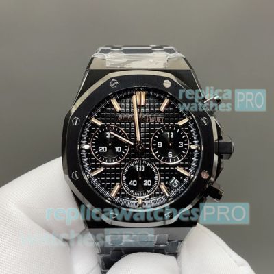 Swiss Replica Audemars Piguet Royal Oak Offshore All Black 41mm 4401 Chronograph Watch 